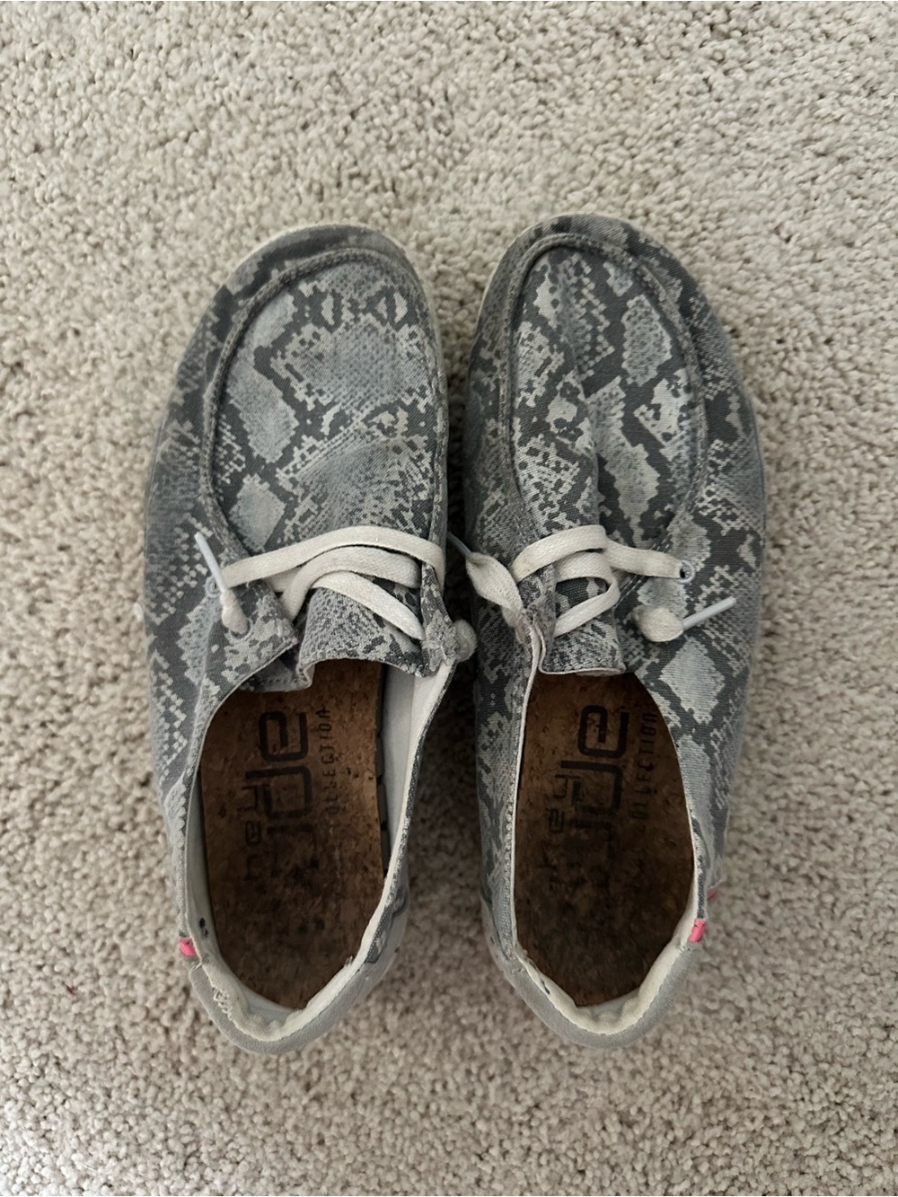 Jungle Grey Snake-Print Casual Shoes - Hey Dude’s
